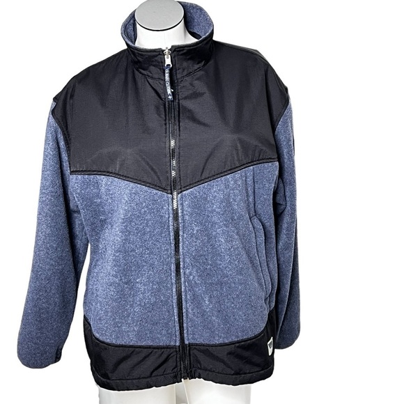 COLORADO CLOTHING Fleece Nylon Zip Up Jacket Black Blue Women's Size XL - Picture 3 of 16